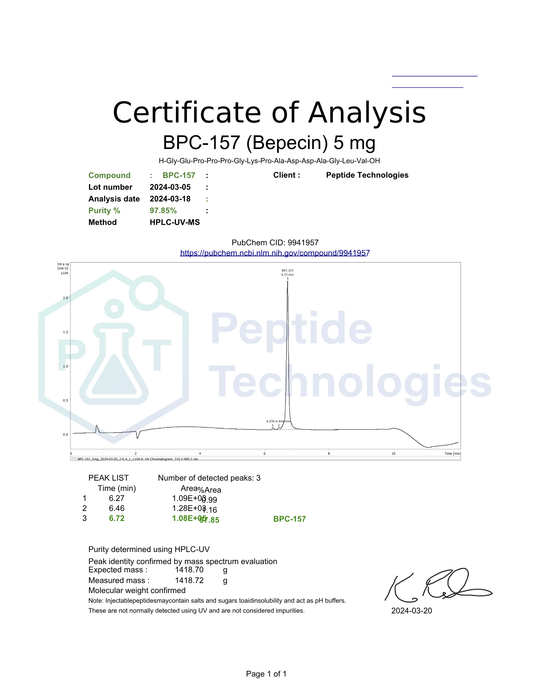 BPC-157 5mg